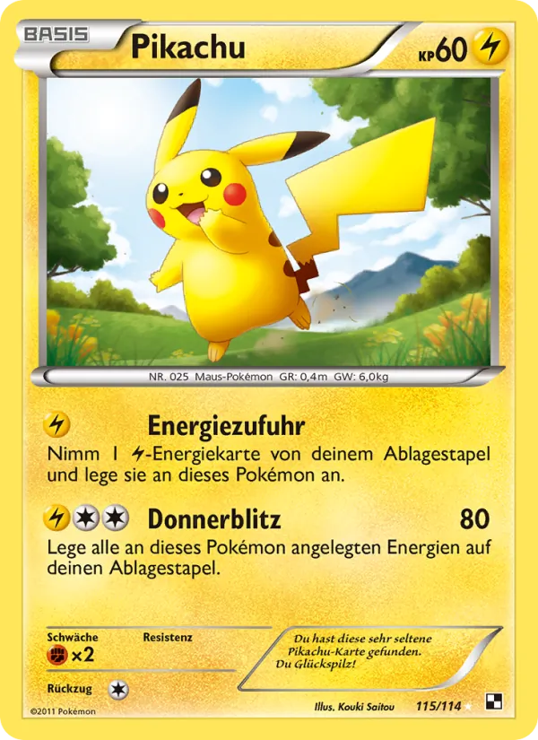 Pikachu, Schwarz & Weiß 115