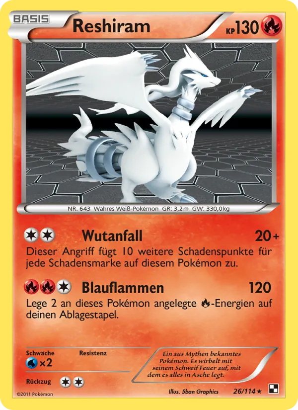 Reshiram, Schwarz & Weiß 26