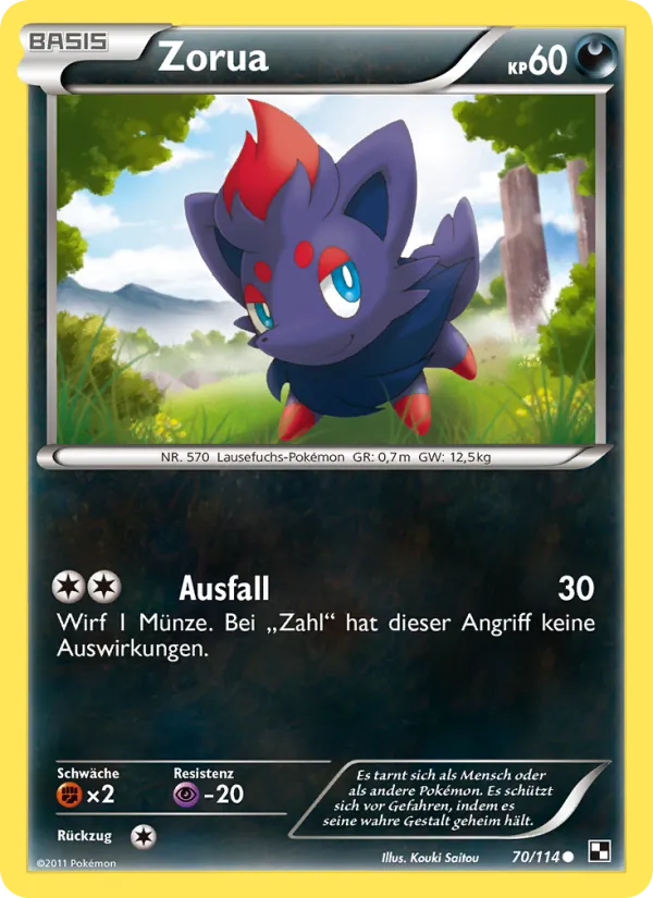 Zorua, Schwarz & Weiß 70