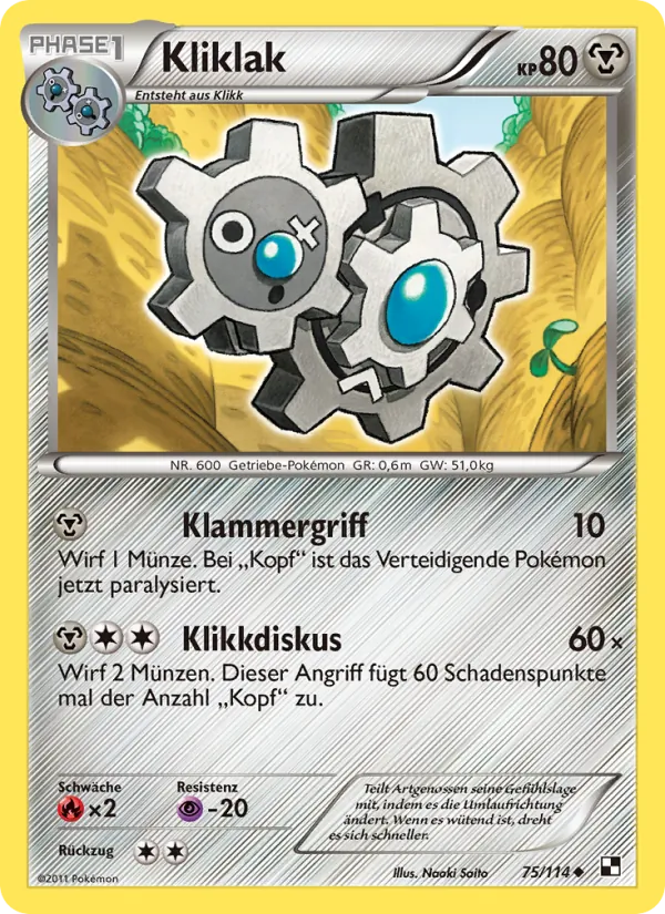 Kliklak, Schwarz & Weiß 75