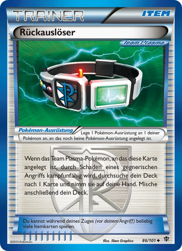 Rückauslöser, Plasma-Blaster 86