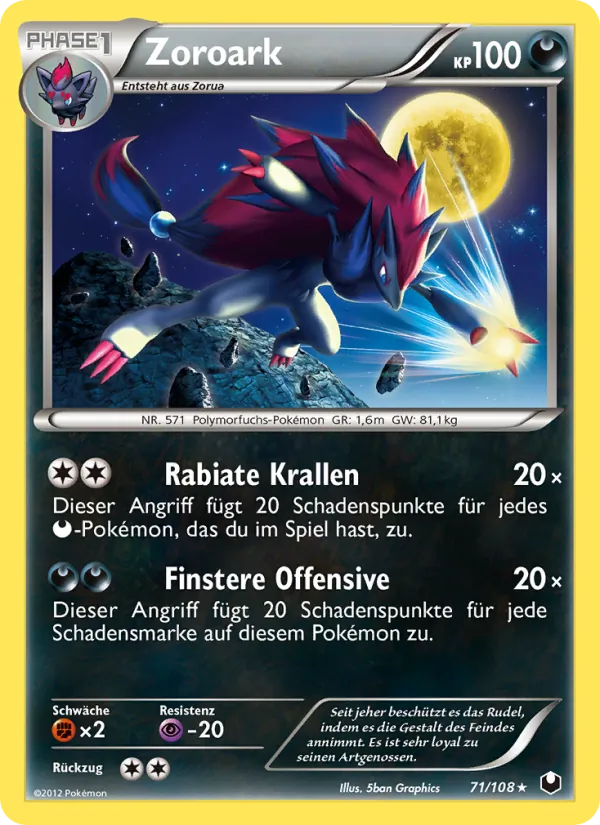Zoroark, Erfoscher der Finsternis 71