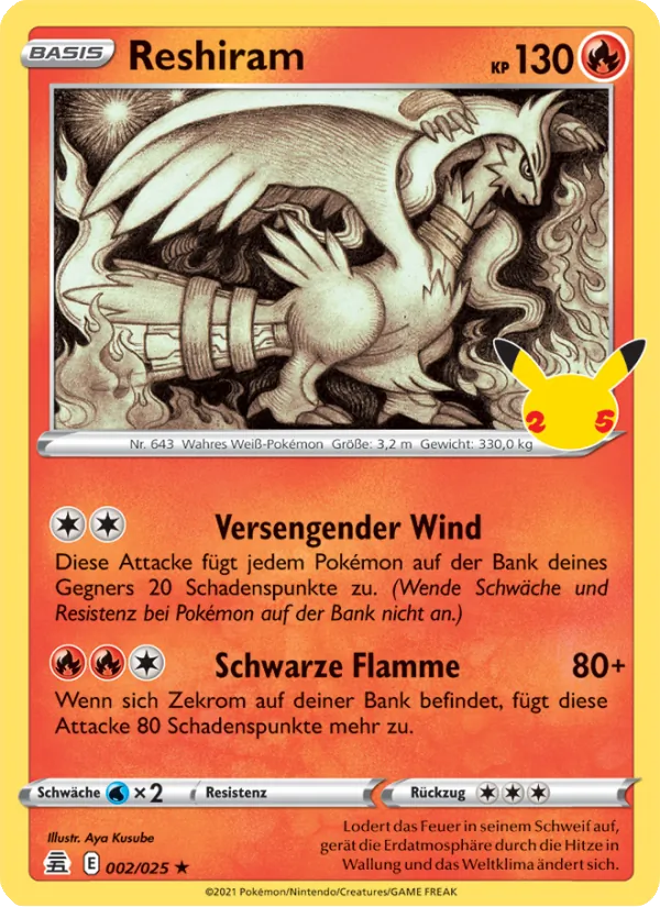 Reshiram, Celebrations 2