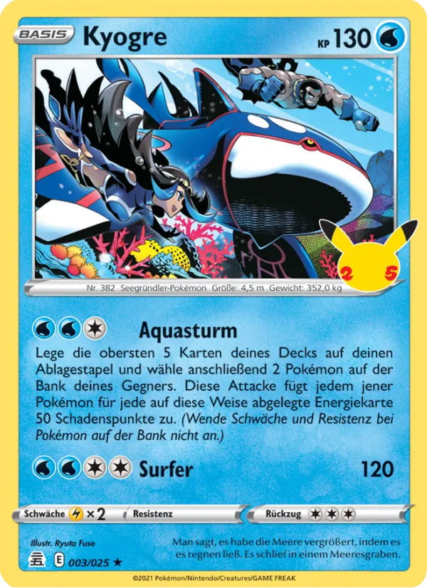 Kyogre, Celebrations 3