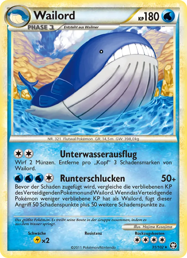 Wailord, Triumph 31
