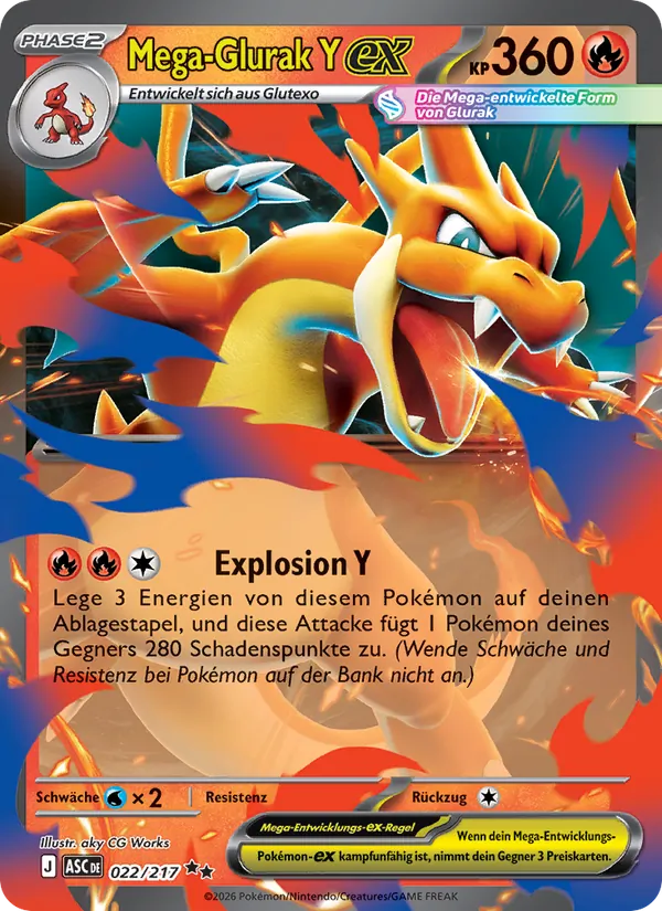 Mega-Glurak Y-ex, Erhabene Helden 022
