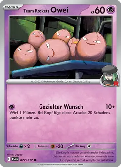 Team Rockets Owei, Erhabene Helden 077