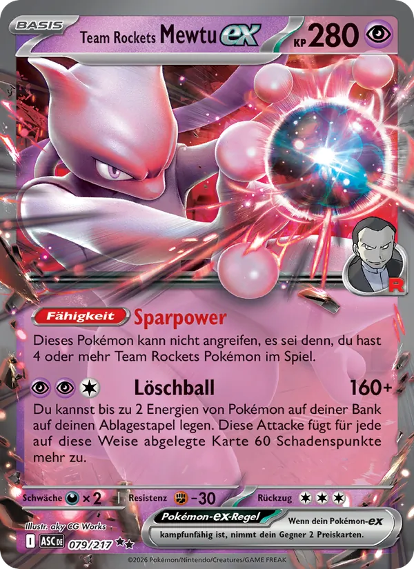 Team Rockets Mewtu-ex, Erhabene Helden 079