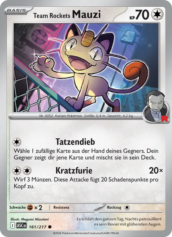 Team Rockets Mauzi, Erhabene Helden 161