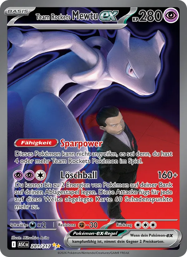 Team Rockets Mewtu-ex, Erhabene Helden 281