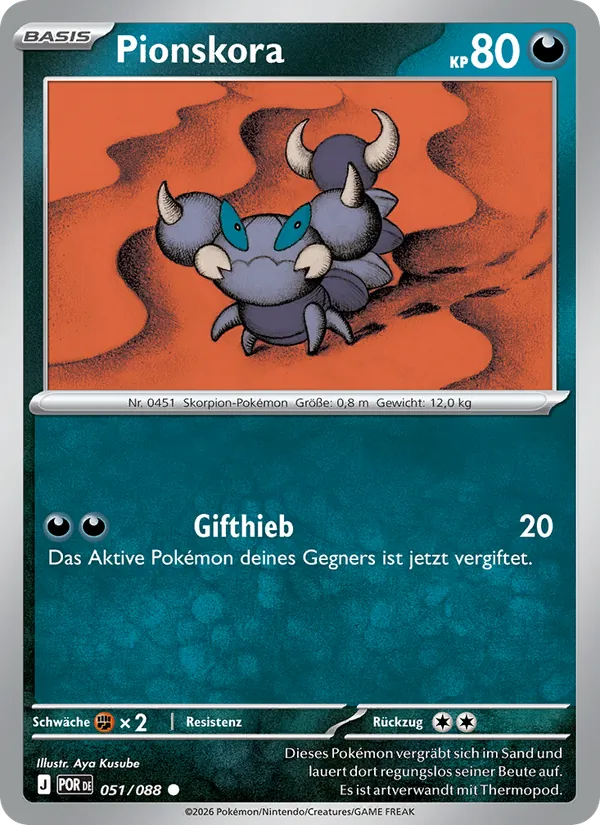 Pionskora, Optimale Ordnung 051