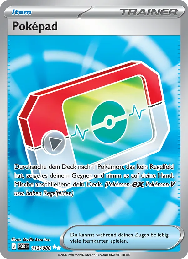 Poképad, Optimale Ordnung 113