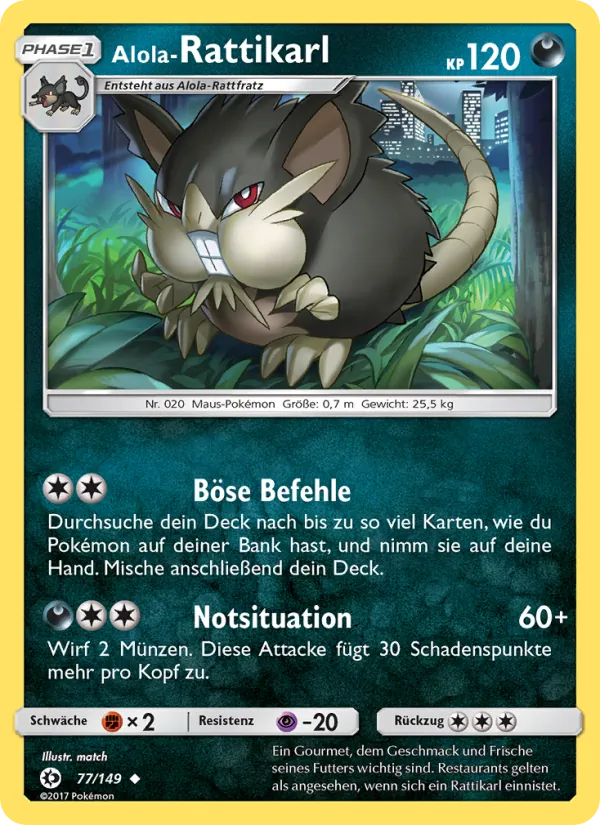 Alola-Rattikarl, Sonne & Mond 77