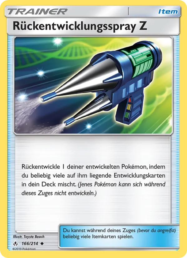 Rückentwicklungsspray Z, Kräfte im Einklang 166