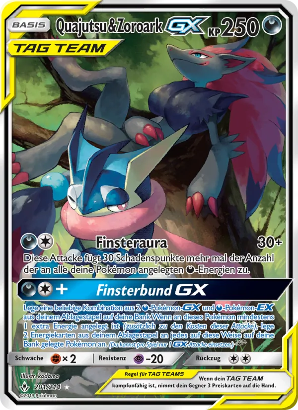 Quajutsu & Zoroark GX, Kräfte im Einklang 201