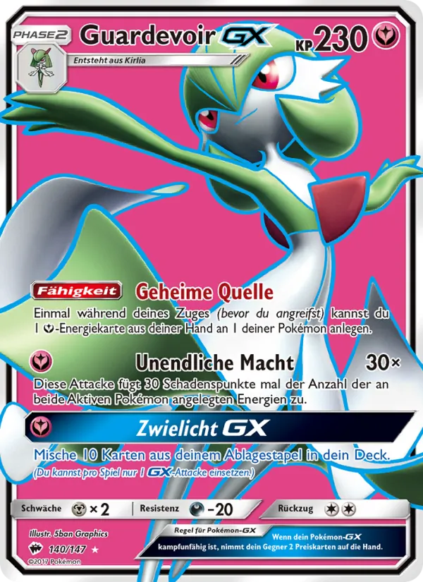 Guardevoir GX, Nacht in Flammen 140