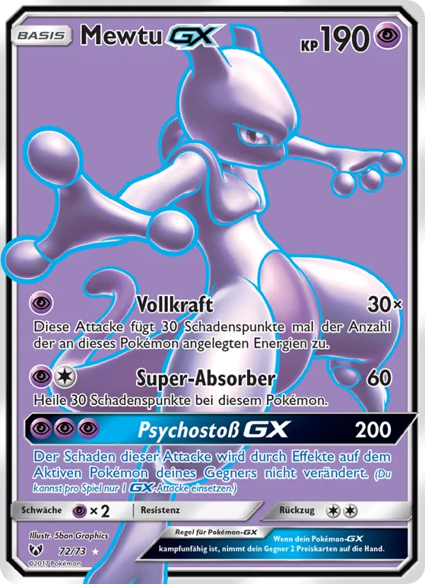 Mewtu GX, Schimmernde Legenden 72