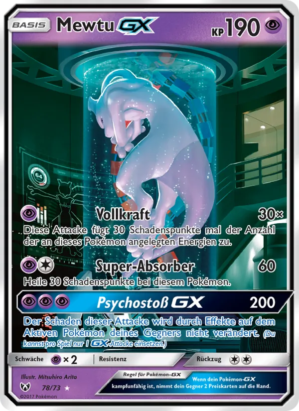 Mewtu GX, Schimmernde Legenden 78