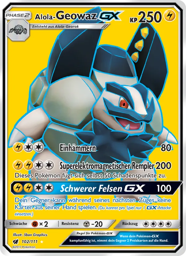 Alola-Geowaz GX, Aufziehen der Sturmröte 102