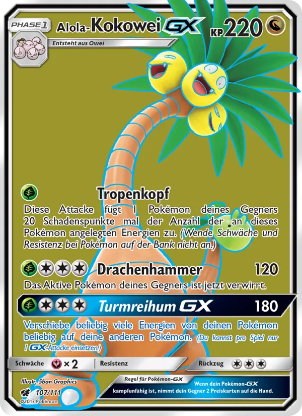 Alola-Kokowei GX, Aufziehen der Sturmröte 107