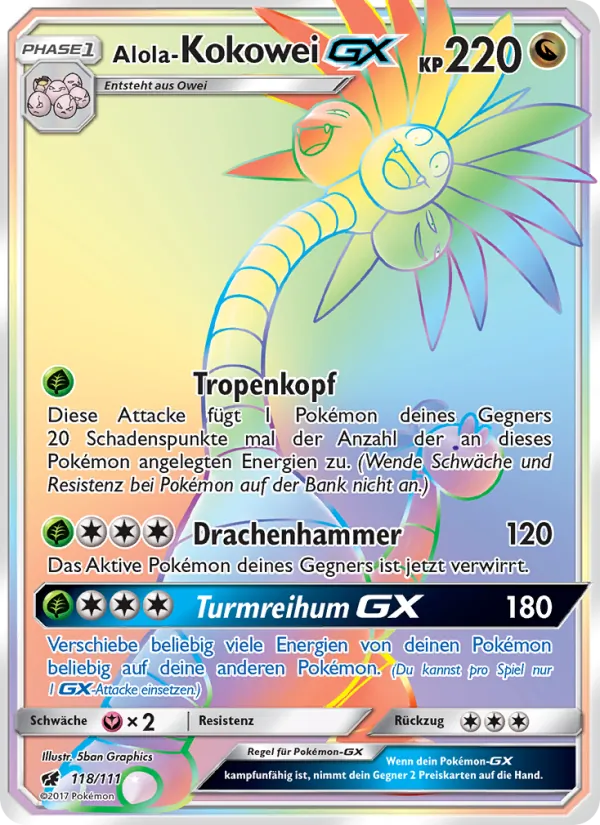 Alola-Kokowei GX, Aufziehen der Sturmröte 118