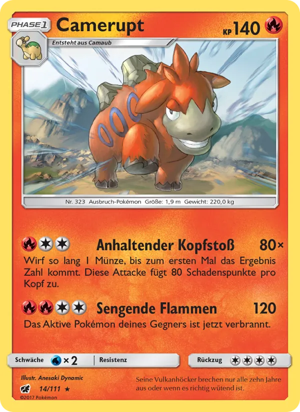 Camerupt, Aufziehen der Sturmröte 14