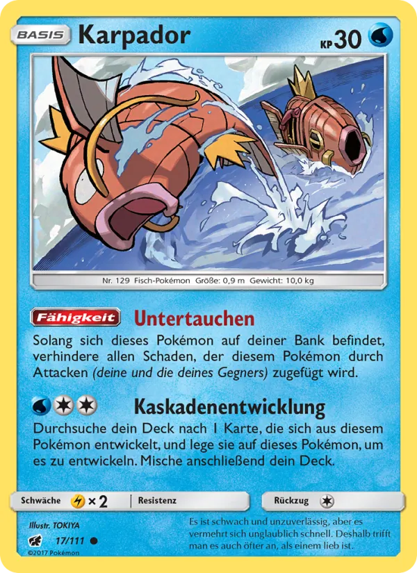Karpador, Aufziehen der Sturmröte 17