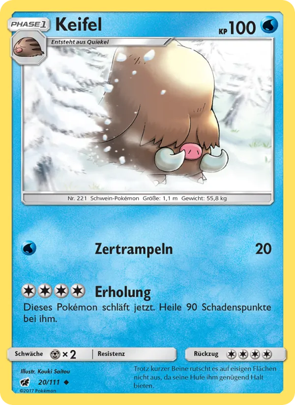 Keifel, Aufziehen der Sturmröte 20