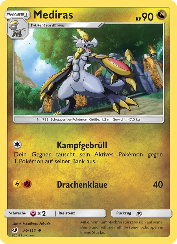 Mediras, Aufziehen der Sturmröte 76