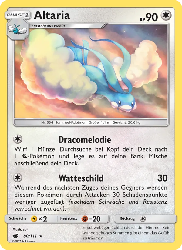 Altaria, Aufziehen der Sturmröte 80