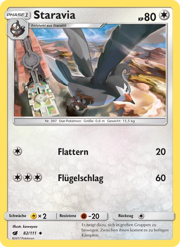 Staravia, Aufziehen der Sturmröte 82
