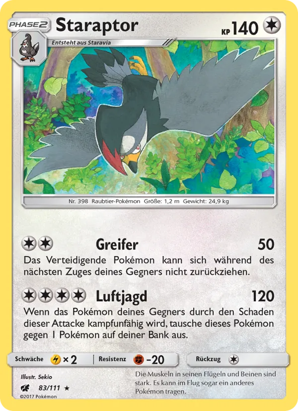 Staraptor, Aufziehen der Sturmröte 83