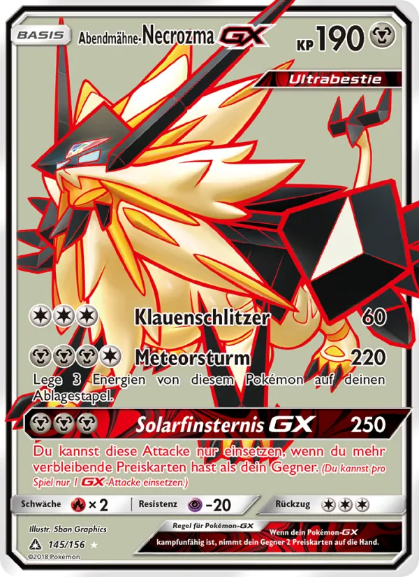 Abendmähne-Necrozma GX, Ultra-Prisma 145