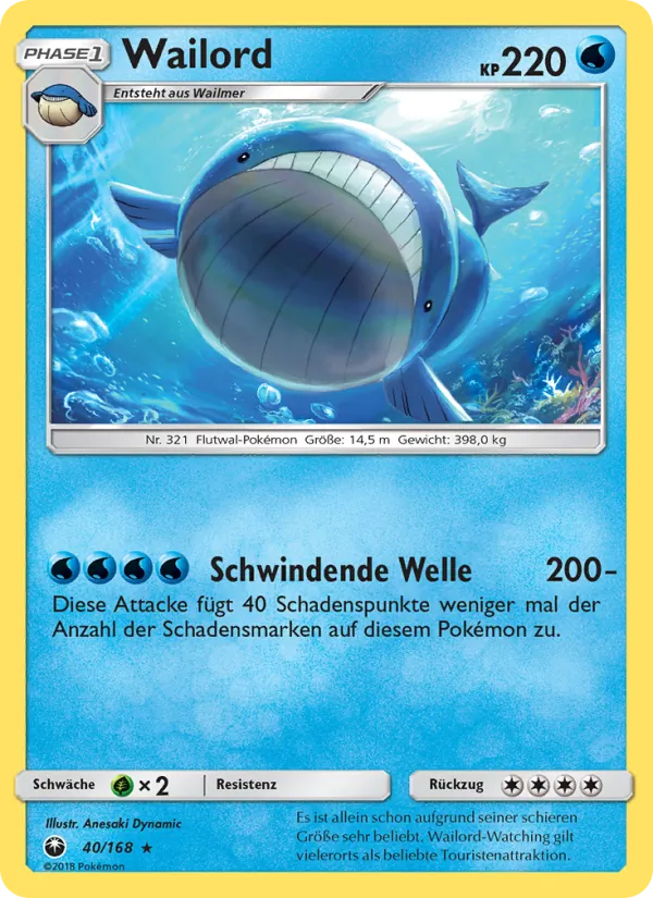 Wailord, Sturm Am Firmament 40
