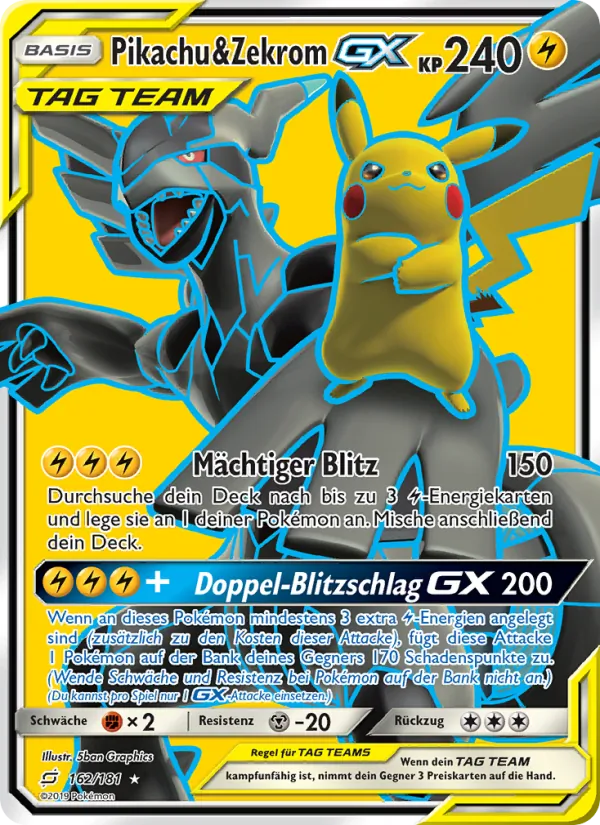 Pikachu & Zekrom GX, Teams Sind Trumpf 162