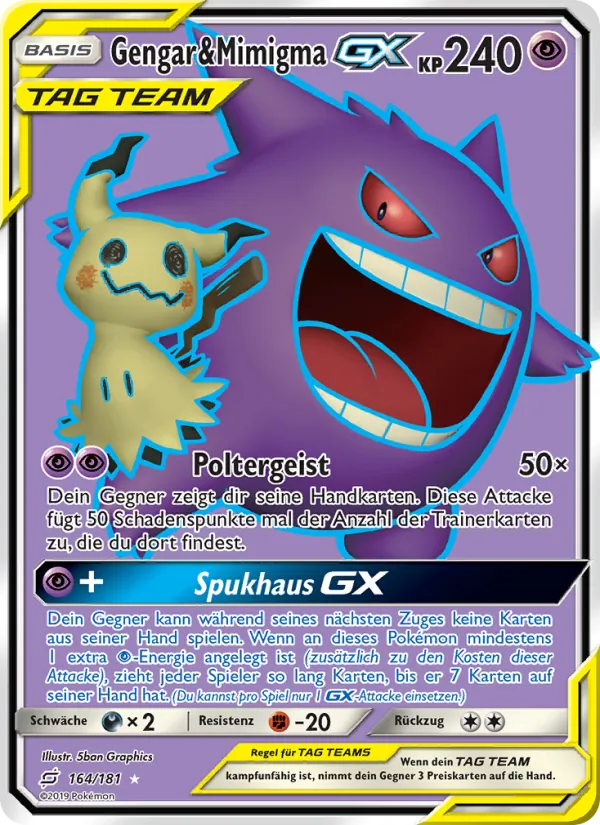 Gengar & Mimigma GX, Teams Sind Trumpf 164