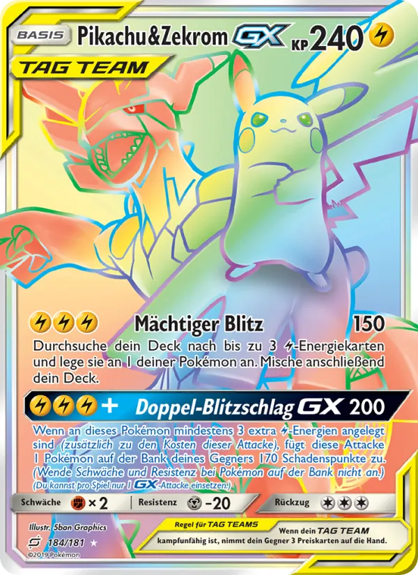 Pikachu & Zekrom GX, Teams Sind Trumpf 184