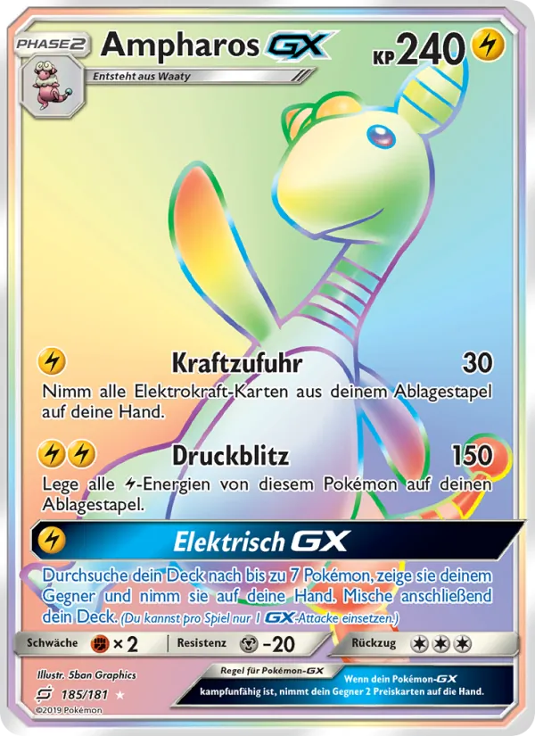 Ampharos GX, Teams Sind Trumpf 185