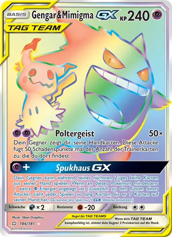 Gengar & Mimigma GX, Teams Sind Trumpf 186