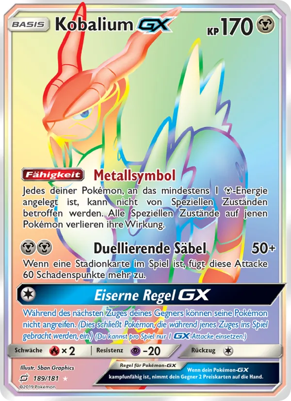 Kobalium GX, Teams Sind Trumpf 189