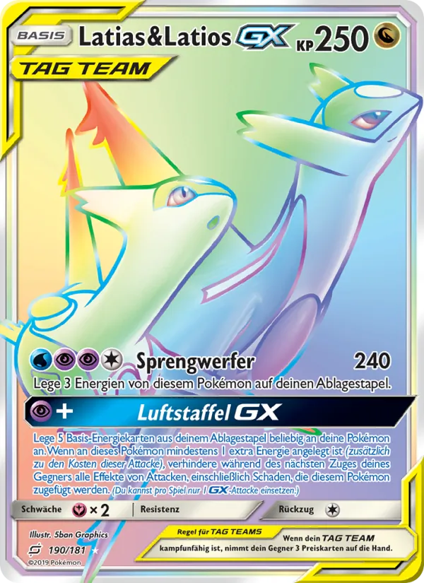 Latias & Latios GX, Teams Sind Trumpf 190