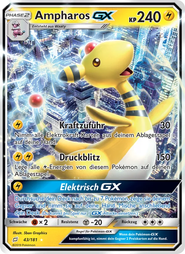 Ampharos GX, Teams Sind Trumpf 43