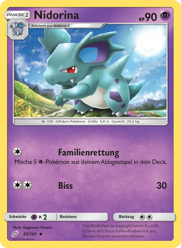 Nidorina, Teams Sind Trumpf 55