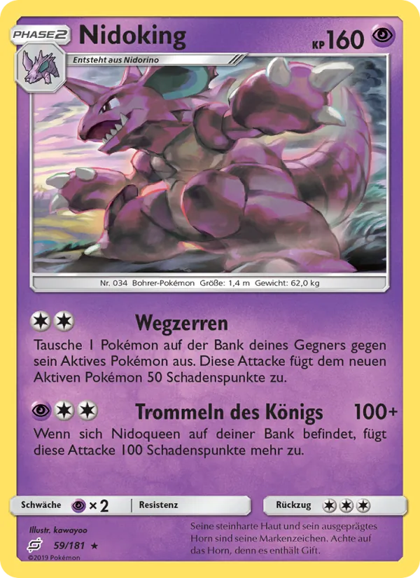 Nidoking, Teams Sind Trumpf 59