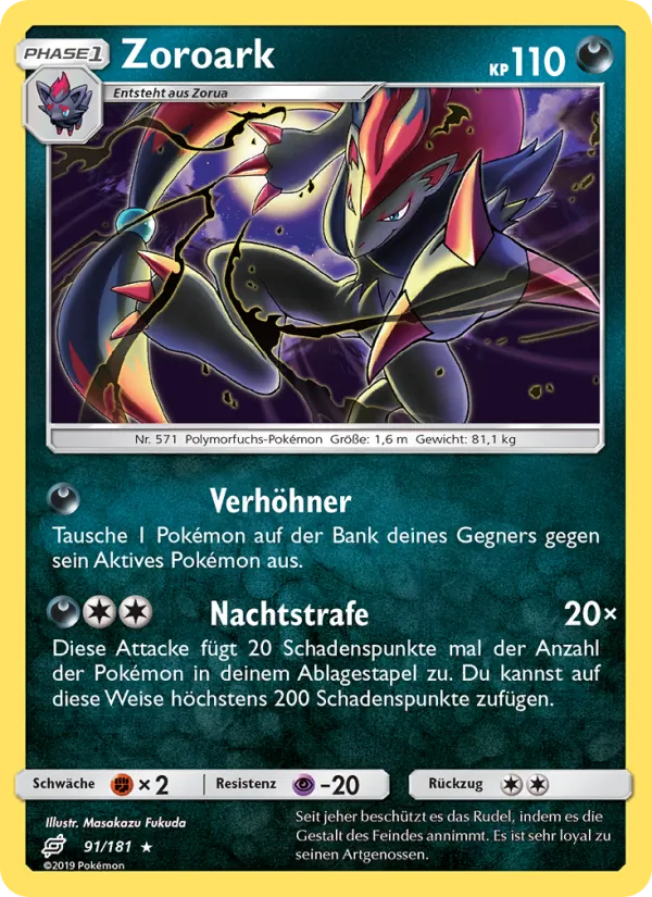 Zoroark, Teams Sind Trumpf 91