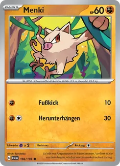 Menki, Entwicklungen in Paldea 106
