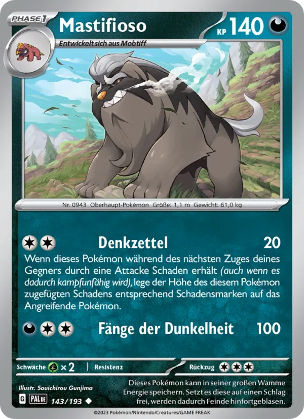 Mastifioso, Entwicklungen in Paldea 143