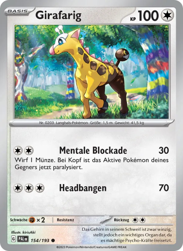 Girafarig, Entwicklungen in Paldea 154