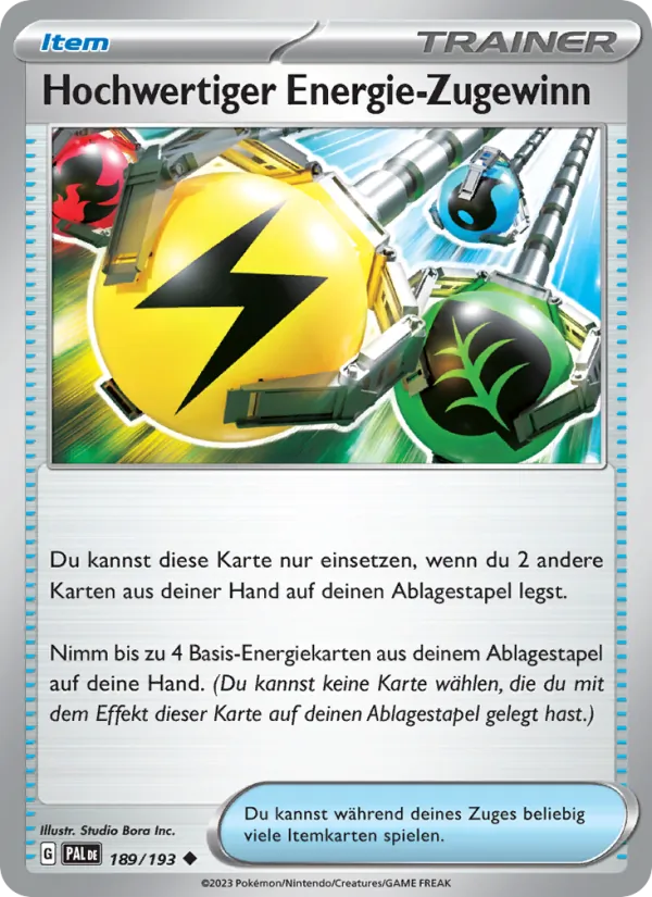 Hochwertiger Energie-Zugewinn, Entwicklungen in Paldea 189