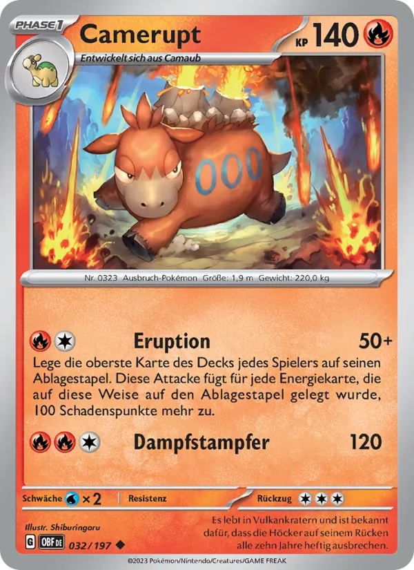 Camerupt, Obsidian Flammen 032